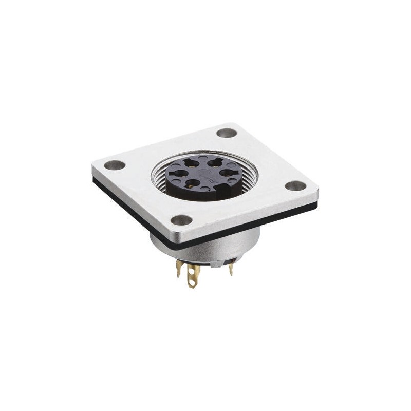 1 pcs - Lumberg Circular Connector, 8 Contacts, Panel Mount, M16 Connector, Socket, Female, IP68, 03 Series