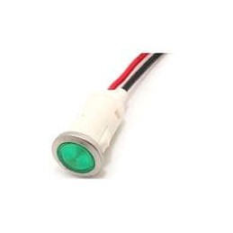 1 pcs : FL1P-12QW-2-G24V - LED Panel Mount Indicators LED GRN 12MM SNAP 24VAC/DC