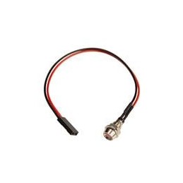 1 pcs : MPR3RDW12.0-CC - LED Panel Mount Indicators Standard Metal Panel Mount Indicators, 3mm Red LED with Diffused Lens, 12 In