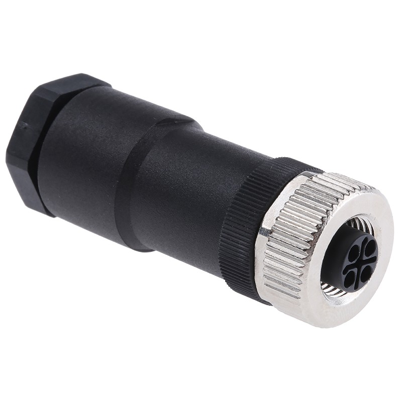 1 pcs - binder Circular Connector, 3 + PE Contacts, Cable Mount, M12 Connector, Socket, Female, IP67, 814 Series