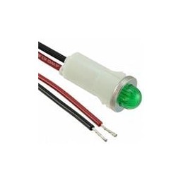 1 pcs : 1092M5-125VAC - LED Panel Mount Indicators PMI .5in. LED 125V Wire Small Dome Grn