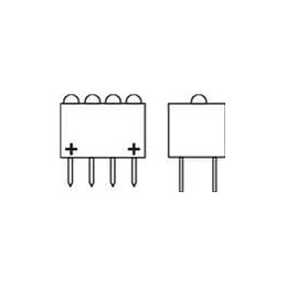 1 pcs : 555-5001F - LED Circuit Board Indicators RED DIFFUSED