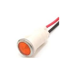 1 pcs : FL1P-12QW-2-Y110V - LED Panel Mount Indicators LED YEL 12MM SNAP 110VAC/DC