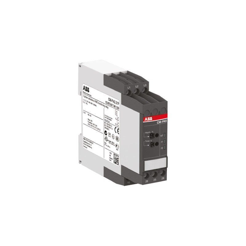 1 pcs - ABB Phase Monitoring Relay, 3 Phase, DPDT, DIN Rail