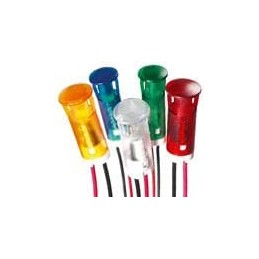 1 pcs : QS123XXHG220 - LED Panel Mount Indicators 12mm Wires Bright Green 220VAC