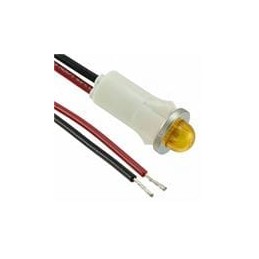 1 pcs : 1092A3-28V - LED Panel Mount Indicators PMI AMB HI-DOME 28V W/WIRES