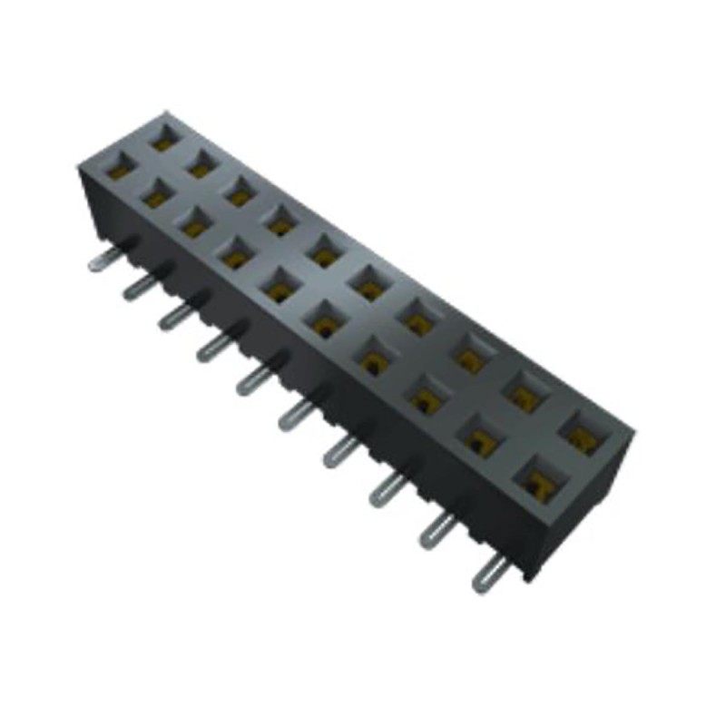 2 pcs - Samtec SMM Series Straight Surface Mount PCB Socket, 16-Contact, 2-Row, 2mm Pitch, Solder Termination