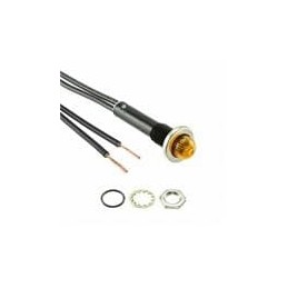 1 pcs : 75R-2213 - Panel Mount Indicator Lamps PMI RND .375' Neon 125V Wire AMB Ni
