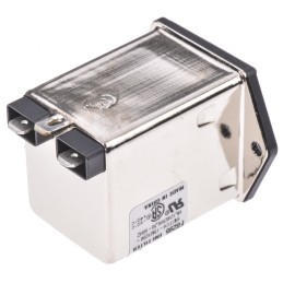 10 pcs - TE Connectivity 6A, 120 V ac, 250 V ac Male Flange Mount IEC Filter 1 Pole 2-1609113-4, Spade None Fuse