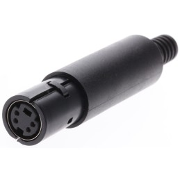 5 pcs - RS PRO 4 Pole Miniature Din Socket, 1A, 100 V ac, Female, Cable Mount