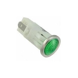 1 pcs : 1092QD5-12V - LED Panel Mount Indicators PMI GRN SEMI-DOME 12V 3/16' TERM