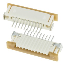 5 pcs - Molex, Easy-On, 52271 1mm Pitch 10 Way Right Angle Female FPC Connector, ZIF Bottom Contact