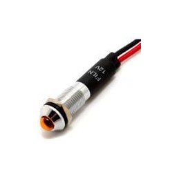 1 pcs : FL1M-8SW-1-Y110V - LED Panel Mount Indicators LED YEL 8MM NUT 110VAC/DC