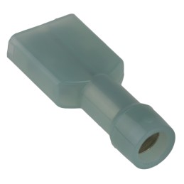 100 pcs - RS PRO Blue Insulated Female Spade Connector, Receptacle, 0.8 x 6.35mm Tab Size, 1.5mm² to 2.5mm²