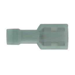 100 pcs - RS PRO Blue Insulated Female Spade Connector, Receptacle, 0.8 x 6.35mm Tab Size, 1.5mm² to 2.5mm²