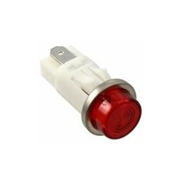 1 pcs : 1092QC1-125VAC - LED Panel Mount Indicators PMI .5in. LED 125V Tab Hi-Hat Red