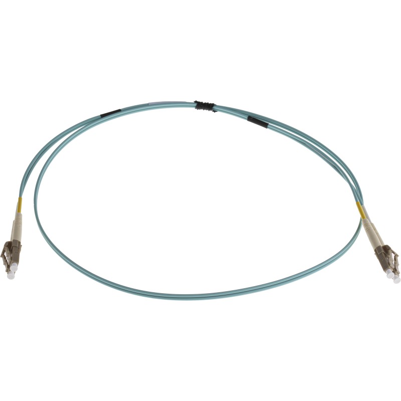 1 pcs - RS PRO LC to LC Duplex Multi Mode OM3 Fibre Optic Cable, 900μm, Blue, 1m