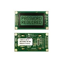 1 pcs : NHD-0208BZ-RN-YBW - LCD Character Display Modules & Accessories STN - Y/G 2x8 Reflective No Bklght