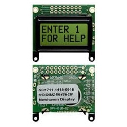 1 pcs : NHD-0208AZ-RN-YBW-33V - LCD Character Display Modules & Accessories STN-Y/G Refl 40.0 x 35.4
