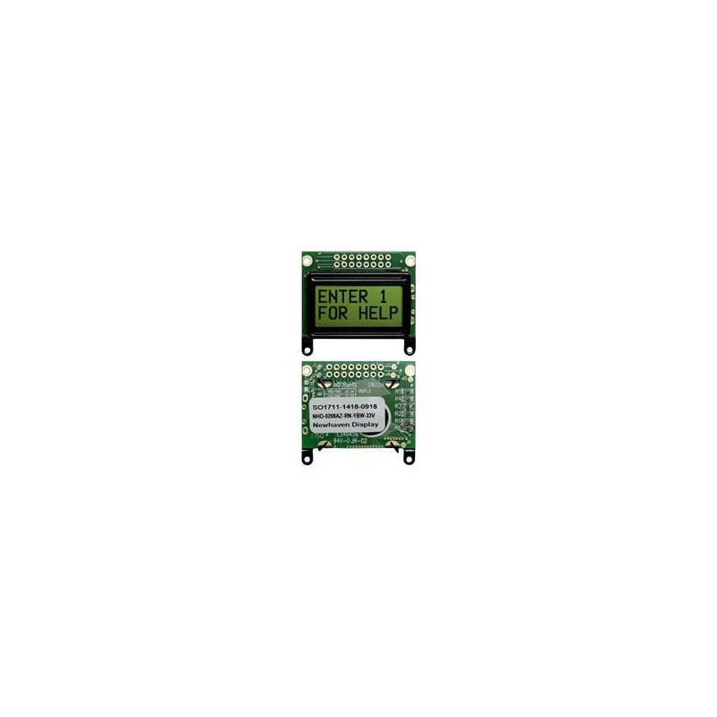 1 pcs : NHD-0208AZ-RN-YBW-33V - LCD Character Display Modules & Accessories STN-Y/G Refl 40.0 x 35.4