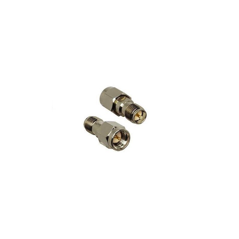1 pcs - Linx Straight Coaxial Adapter SMA Plug to R-SMA Plug