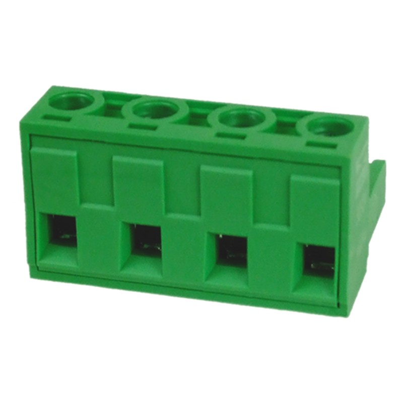 10 pcs - RS PRO 7.62mm Pitch 4 Way Pluggable Terminal Block, Plug, Through Hole, Screw Termination