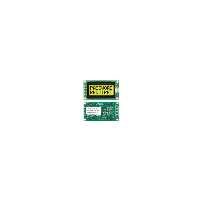 1 pcs : NHD-0208BZ-FL-YBW - LCD Character Display Modules & Accessories STN- Y/G Transfl 58.0 x 32.0