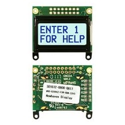 1 pcs : NHD-0208AZ-FSW-GBW-33V3 - LCD Character Display Modules & Accessories STN- GRAY Transfl 40.0 x 35.4