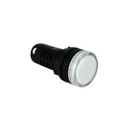 1 pcs : PCL2212V400B - LED Panel Mount Indicators PMI RND 22mm LED 12V Flat Lens White