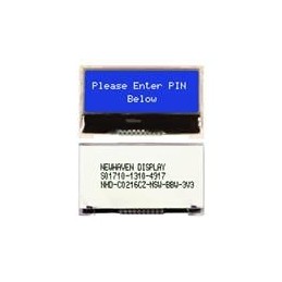1 pcs : NHD-C0216CZ-NSW-BBW-3V3 - LCD Character Display Modules & Accessories STN-BLUE Transm 41.4 x 24.3 x 4.0