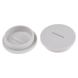 50 pcs - RS PRO Blanking Plug, M40, 39.9mm Hole Diameter, Nylon 66, 45.8mm Diameter, Threaded