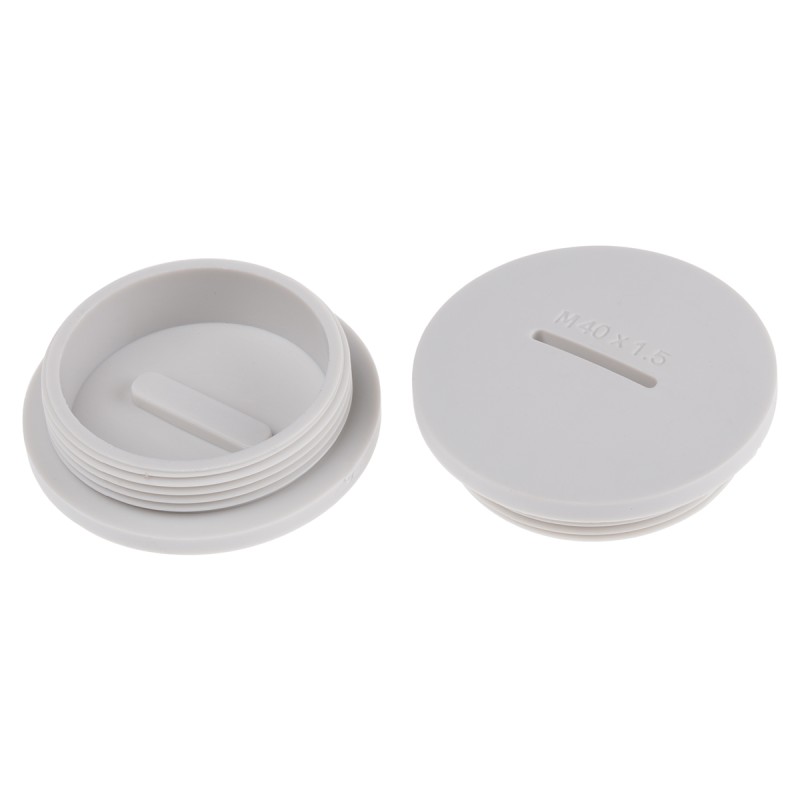 50 pcs - RS PRO Blanking Plug, M40, 39.9mm Hole Diameter, Nylon 66, 45.8mm Diameter, Threaded