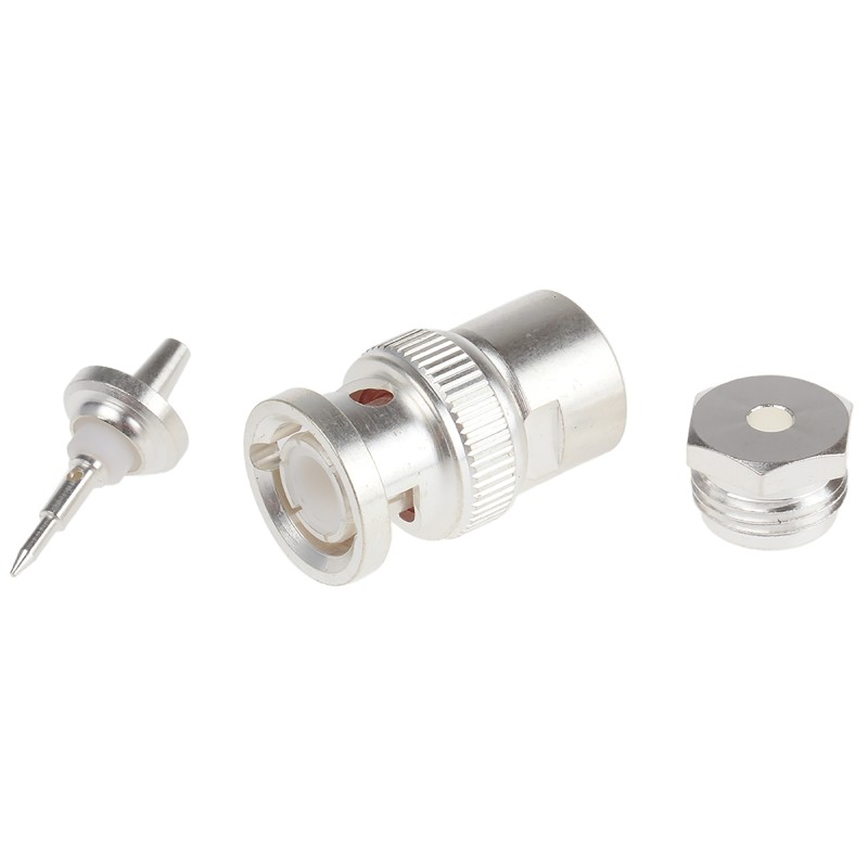 1 pcs - RS PRO, Plug Cable Mount BNC Connector, 50Ω, Clamp Termination, Straight Body