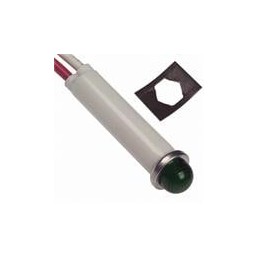 1 pcs : 2191U5-6V - LED Panel Mount Indicators GREEN DIFFUSED 5/16' MOUNTING HOLE