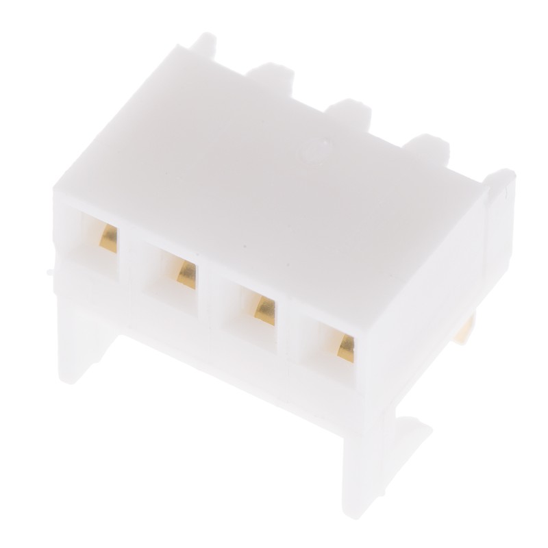 10 pcs - Molex KK 254 Series Right Angle Through Hole Mount PCB Socket, 4-Contact, 1-Row, 2.54mm Pitch, Solder Termination