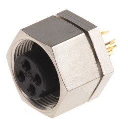 1 pcs - Binder Circular Connector, 4 Contacts, Panel Mount, M9 Connector, Socket, Female, IP40, 711 Series