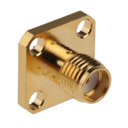 1 pcs - RS PRO, jack Flange Mount SMA Connector, 50Ω, Solder Termination, Straight Body