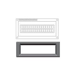 1 pcs : EA 017-17UKE - LCD Character Display Modules & Accessories Bezel 017-xx Series 58x32.5 / 74x44.7