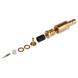 1 pcs - Radiall, jack Cable Mount SMB Connector, 50Ω, Clamp Termination, Straight Body