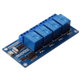 1 pcs - Seeit USB-RELAY04 Relay for Relay Control Card for Arduino, AVR, PIC, Raspberry Pi, TTL