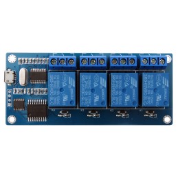 1 pcs - Seeit USB-RELAY04 Relay for Relay Control Card for Arduino, AVR, PIC, Raspberry Pi, TTL