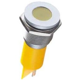 1 pcs : Q16F1CXXY12E - LED Panel Mount Indicators INDICATOR 12V 16MM FLUSH YELLOW