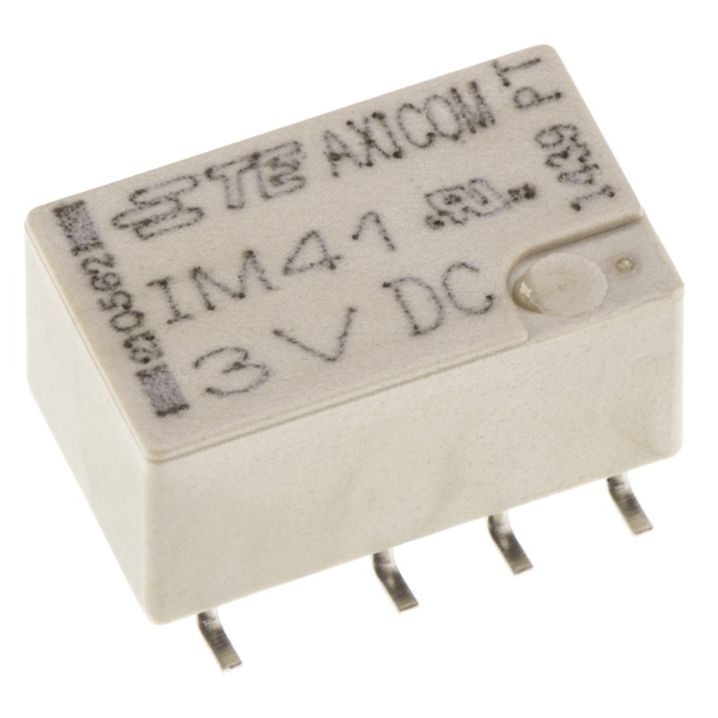 1 pcs - TE Connectivity Surface Mount Latching Signal Relay, 3V dc Coil, 2A Switching Current, DPDT