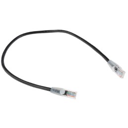 1 pcs - RS PRO Cat5e Male RJ45 to Male RJ45 Ethernet Cable, U/UTP, Black PVC Sheath, 0.5m