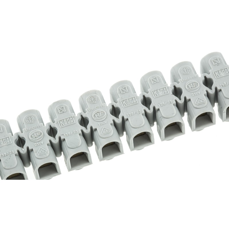 1 pcs - Legrand Non-Fused Terminal Block, 12-Way, 25A, 6 mm² Wire, Screw Down Termination