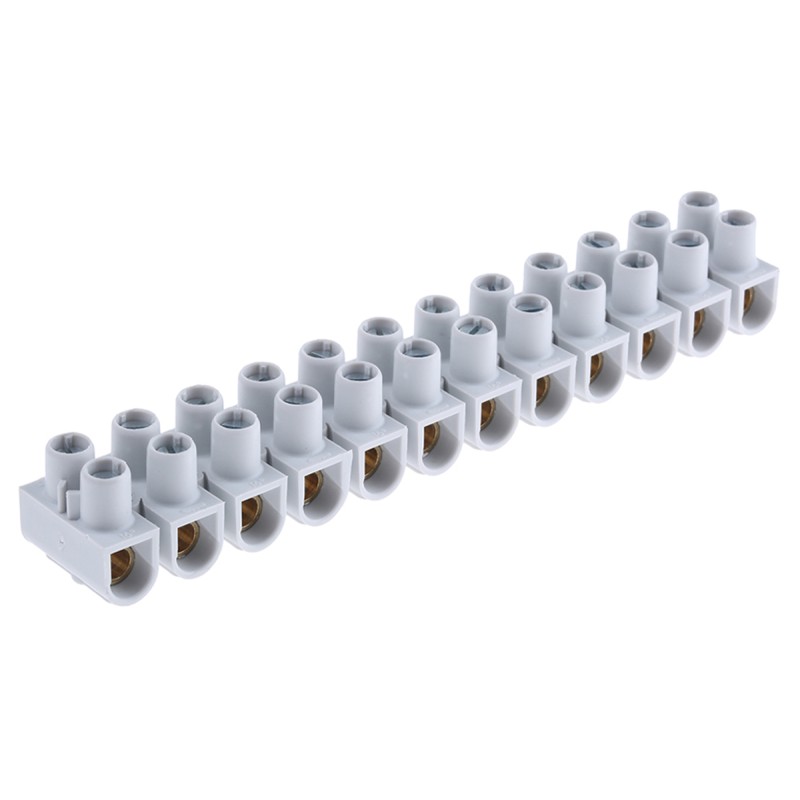 1 pcs - Legrand Non-Fused Terminal Block, 12-Way, 50A, 16 mm² Wire, Screw Down Termination