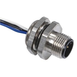 1 pcs - RS PRO Circular Connector, 4 Contacts, Panel Mount, M12 Connector, Plug, Male, IP67