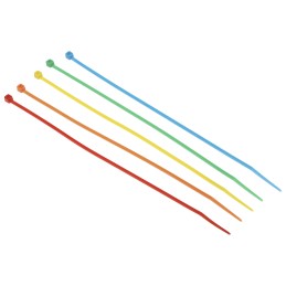 1 Bag of 250 - RS PRO Cable Tie, 203mm x 2.5 mm, Assorted Nylon, Pk-250