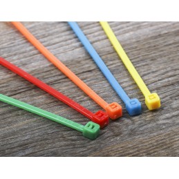 1 Bag of 250 - RS PRO Cable Tie, 203mm x 2.5 mm, Assorted Nylon, Pk-250