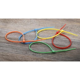 1 Bag of 250 - RS PRO Cable Tie, 203mm x 2.5 mm, Assorted Nylon, Pk-250